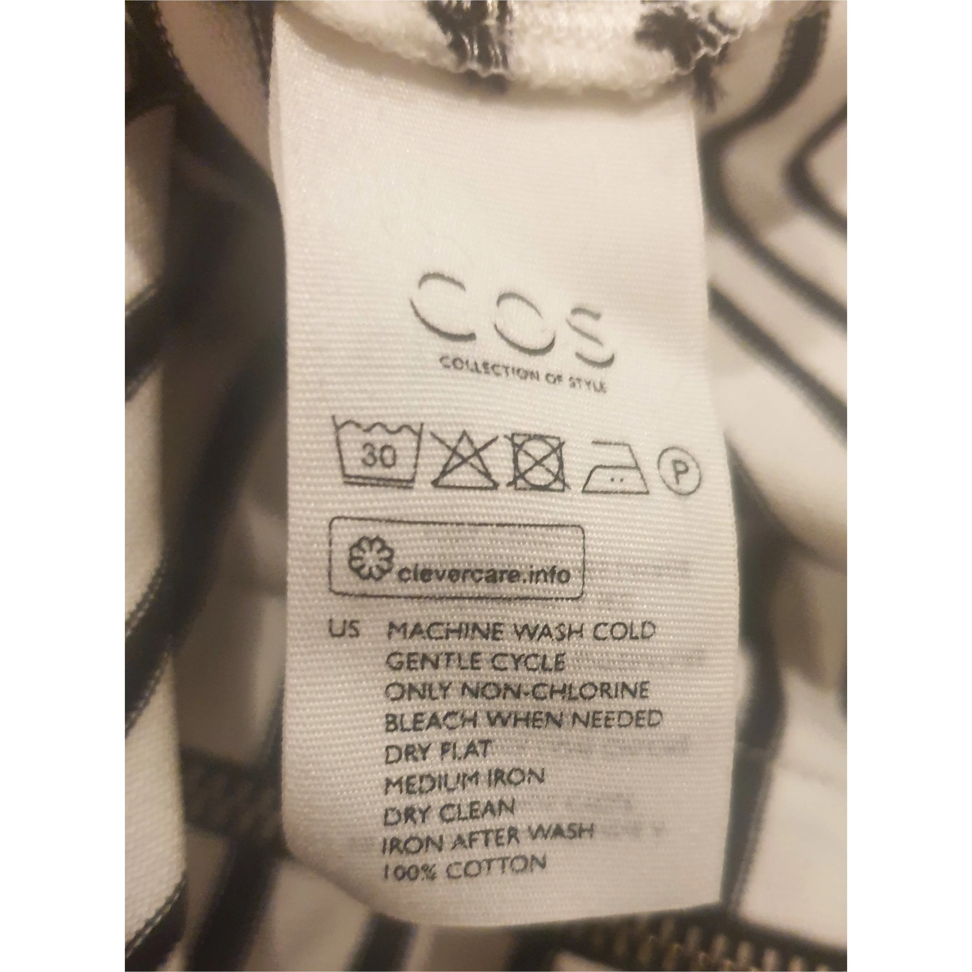 Cos long sleeve striped top size S (best fits size 10)