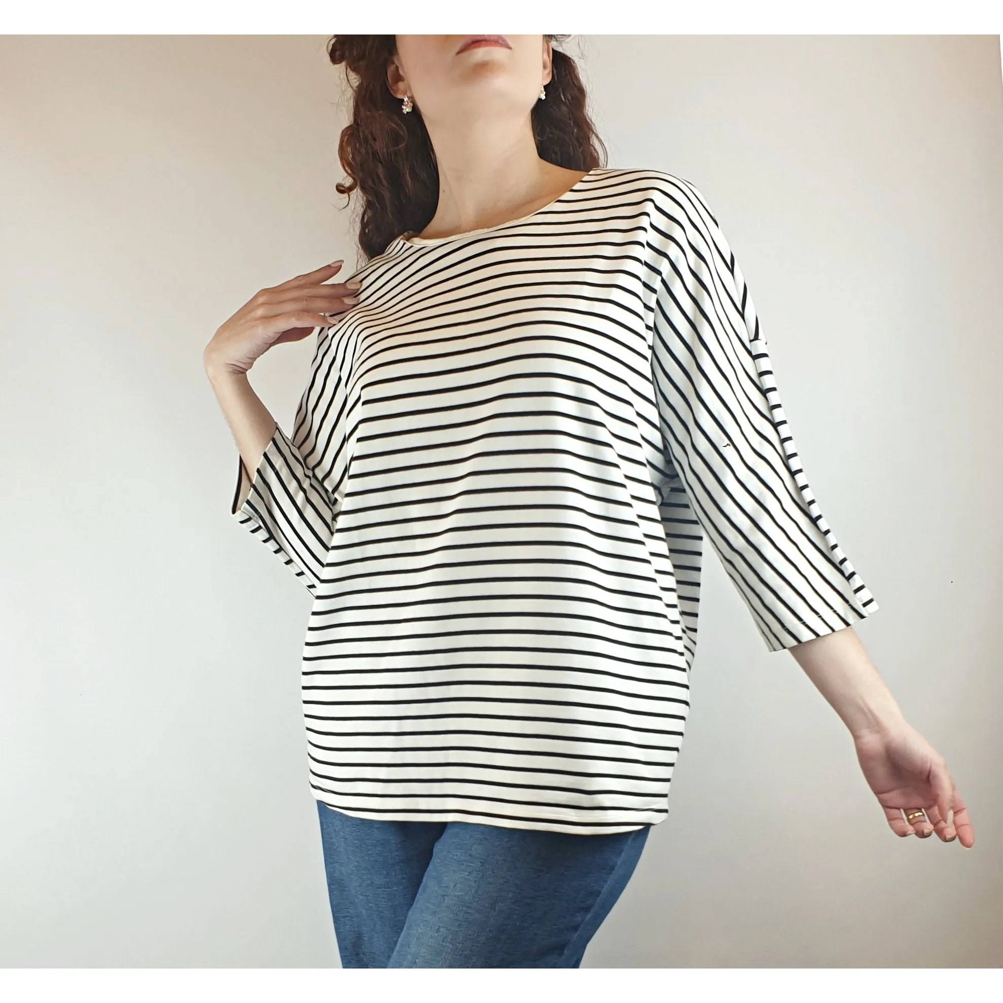 Cos long sleeve striped top size S (best fits size 10)