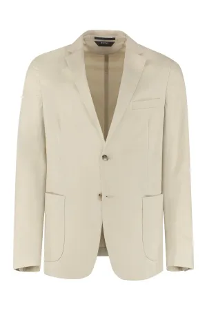 Cotton single-breasted blazer