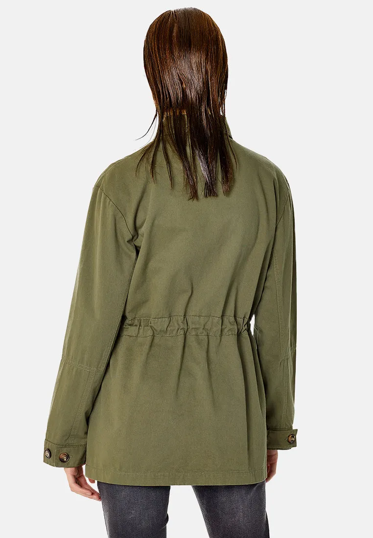 cotton women's jacket with frills