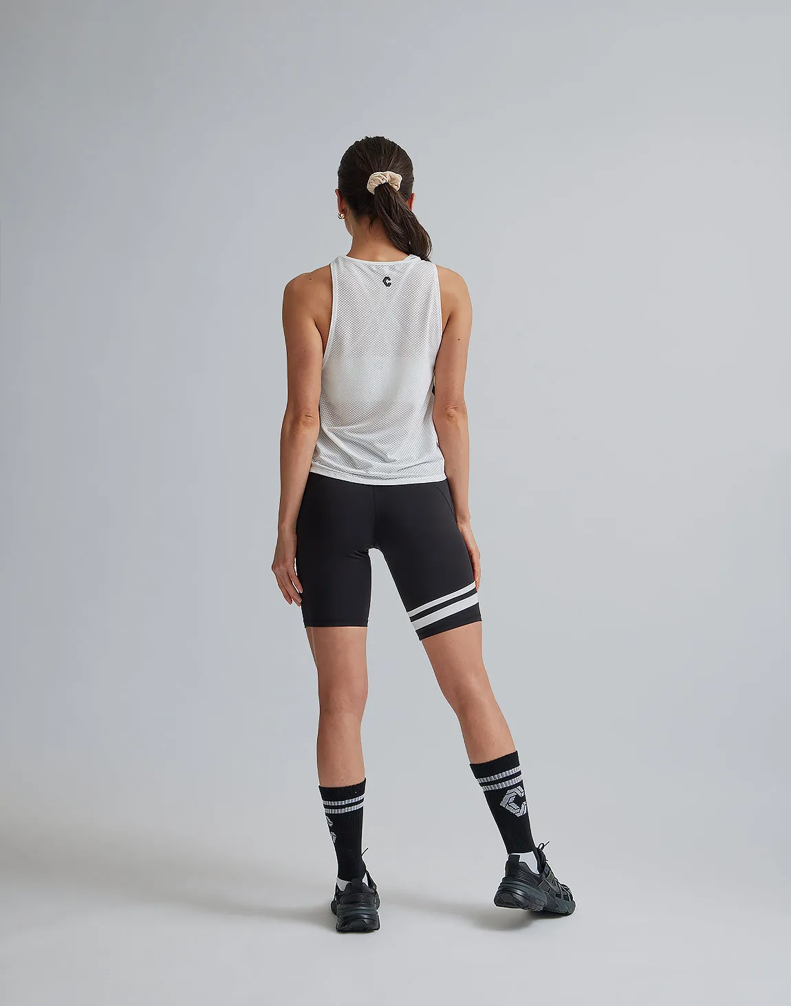 CRONOS WOMEN MESH TANKTOP【WHITE】