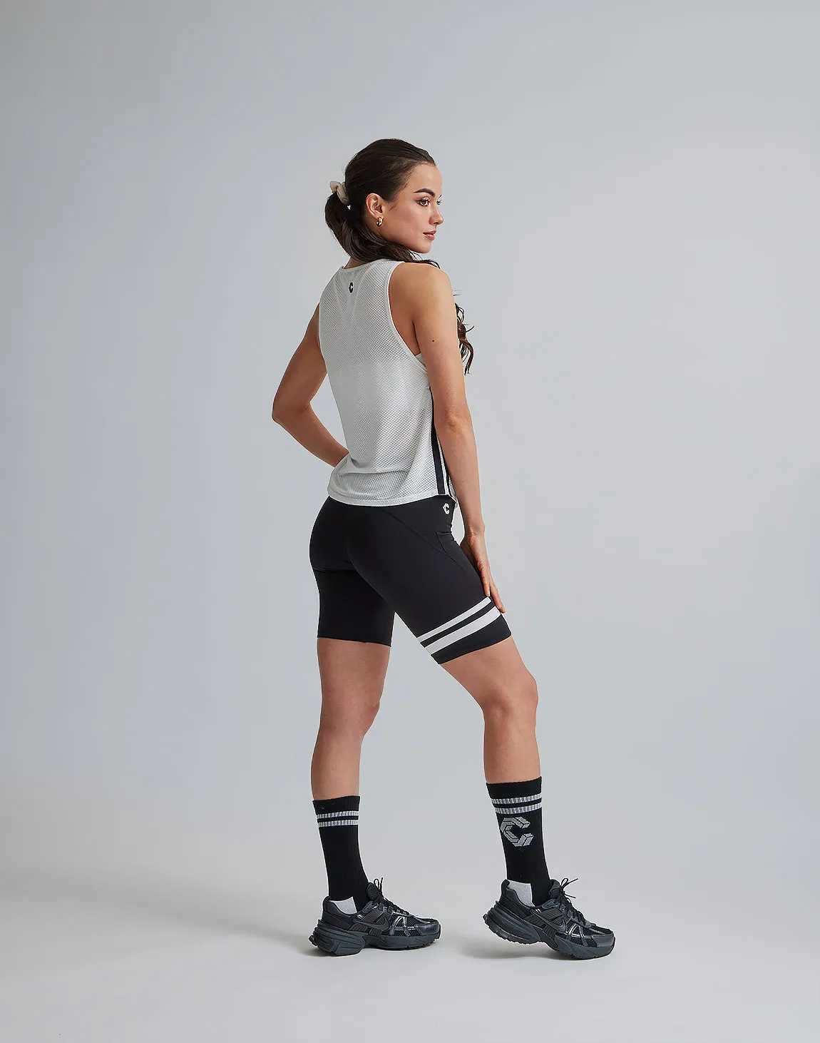 CRONOS WOMEN MESH TANKTOP【WHITE】