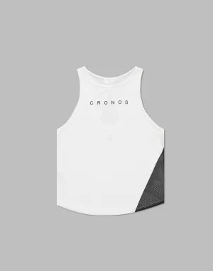 CRONOS WOMEN MESH TANKTOP【WHITE】