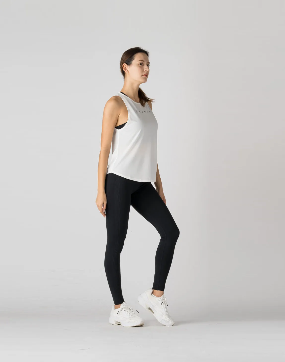 CRONOS WOMEN MESH TANKTOP【WHITE】