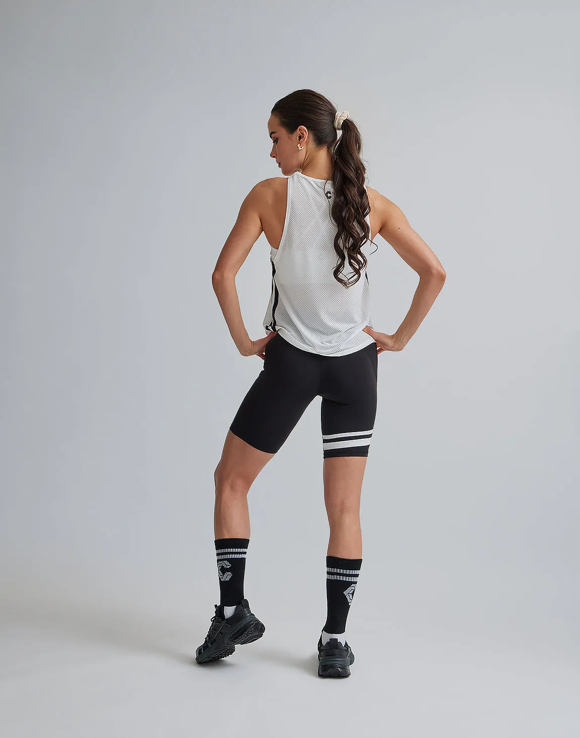 CRONOS WOMEN MESH TANKTOP【WHITE】