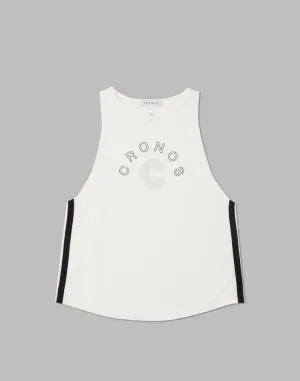 CRONOS WOMEN MESH TANKTOP【WHITE】