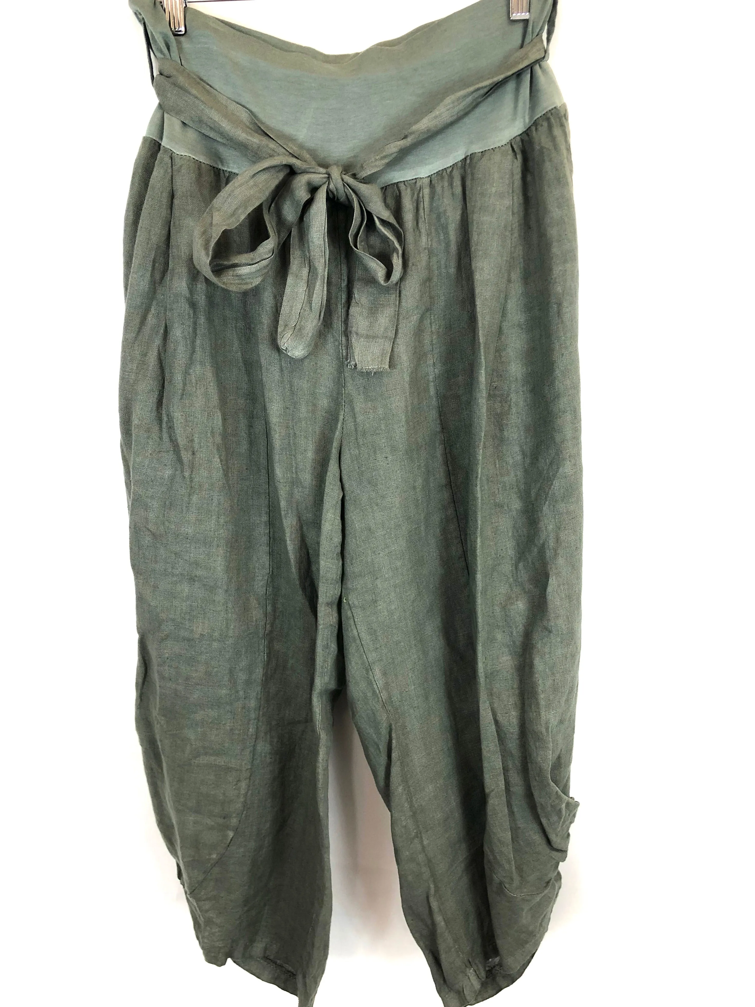 Cropped Linen Pant (Multiple Colors)