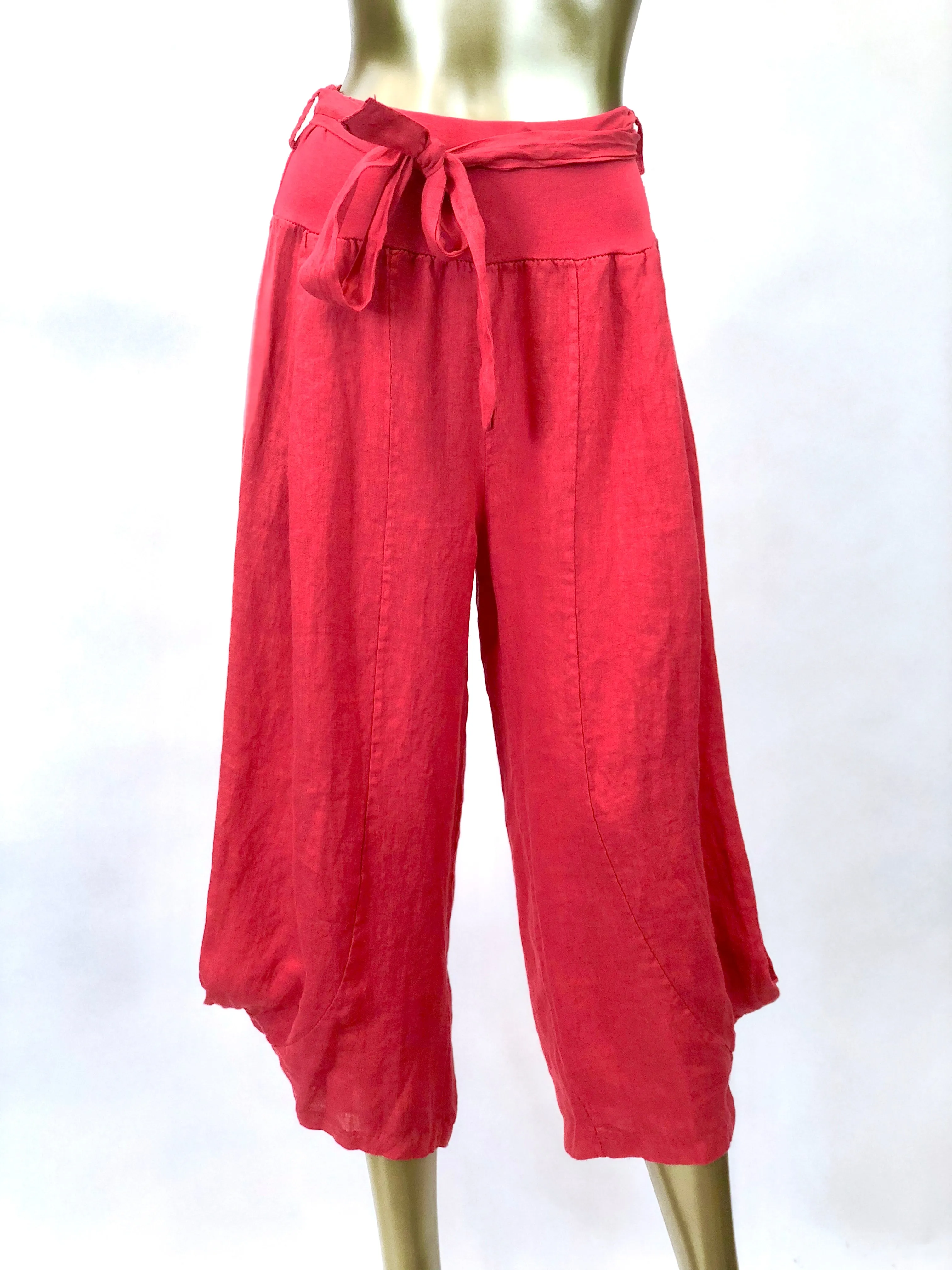 Cropped Linen Pant (Multiple Colors)