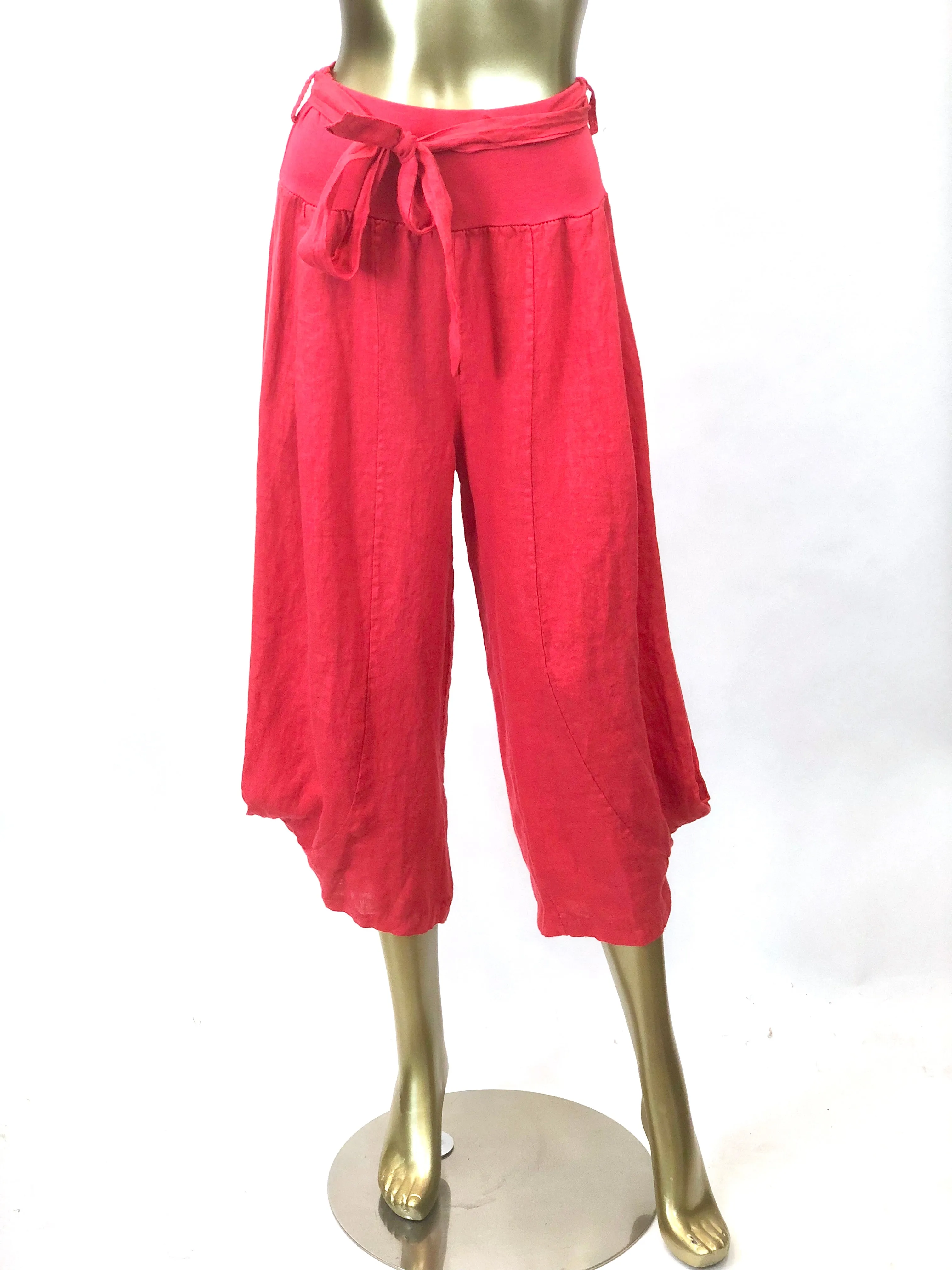 Cropped Linen Pant (Multiple Colors)