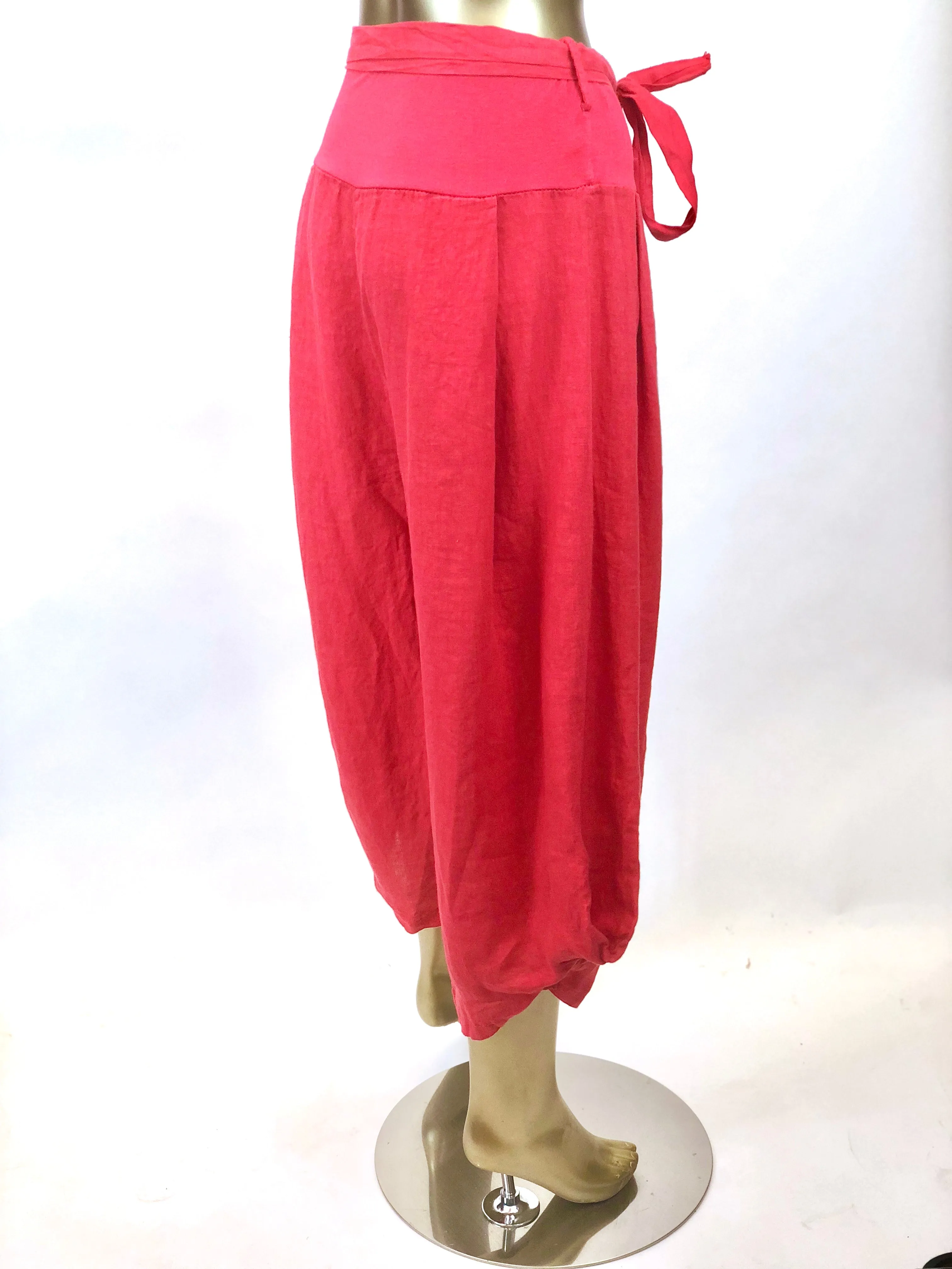 Cropped Linen Pant (Multiple Colors)