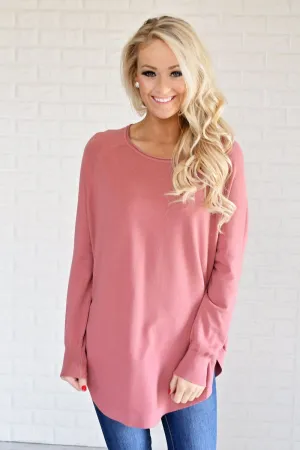 Cuddle Up Sweater ~ Soft Rose
