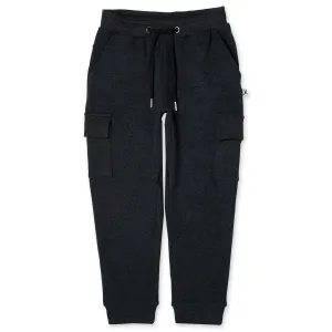 Deluxe Cargo Trackies - Black Marle