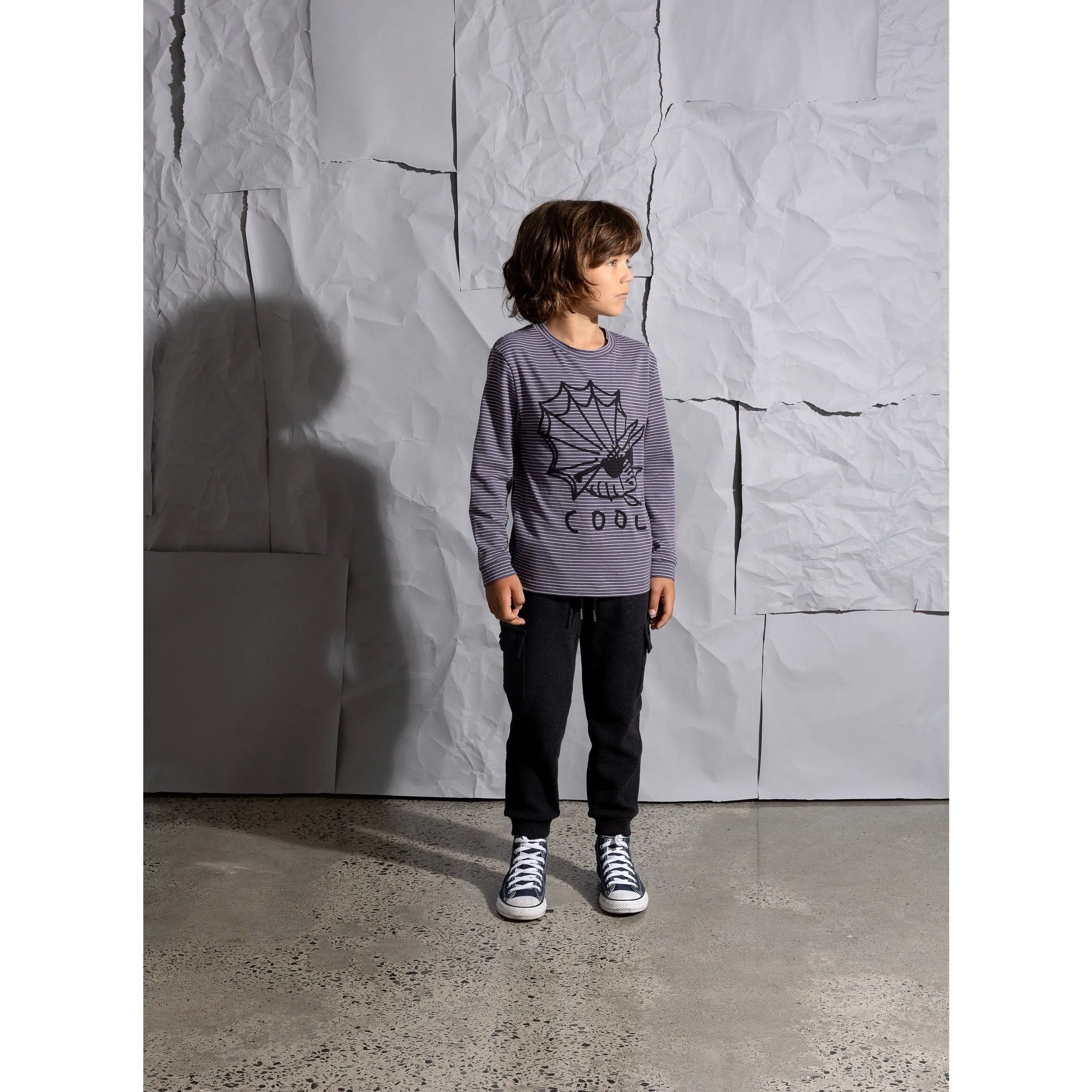 Deluxe Cargo Trackies - Black Marle