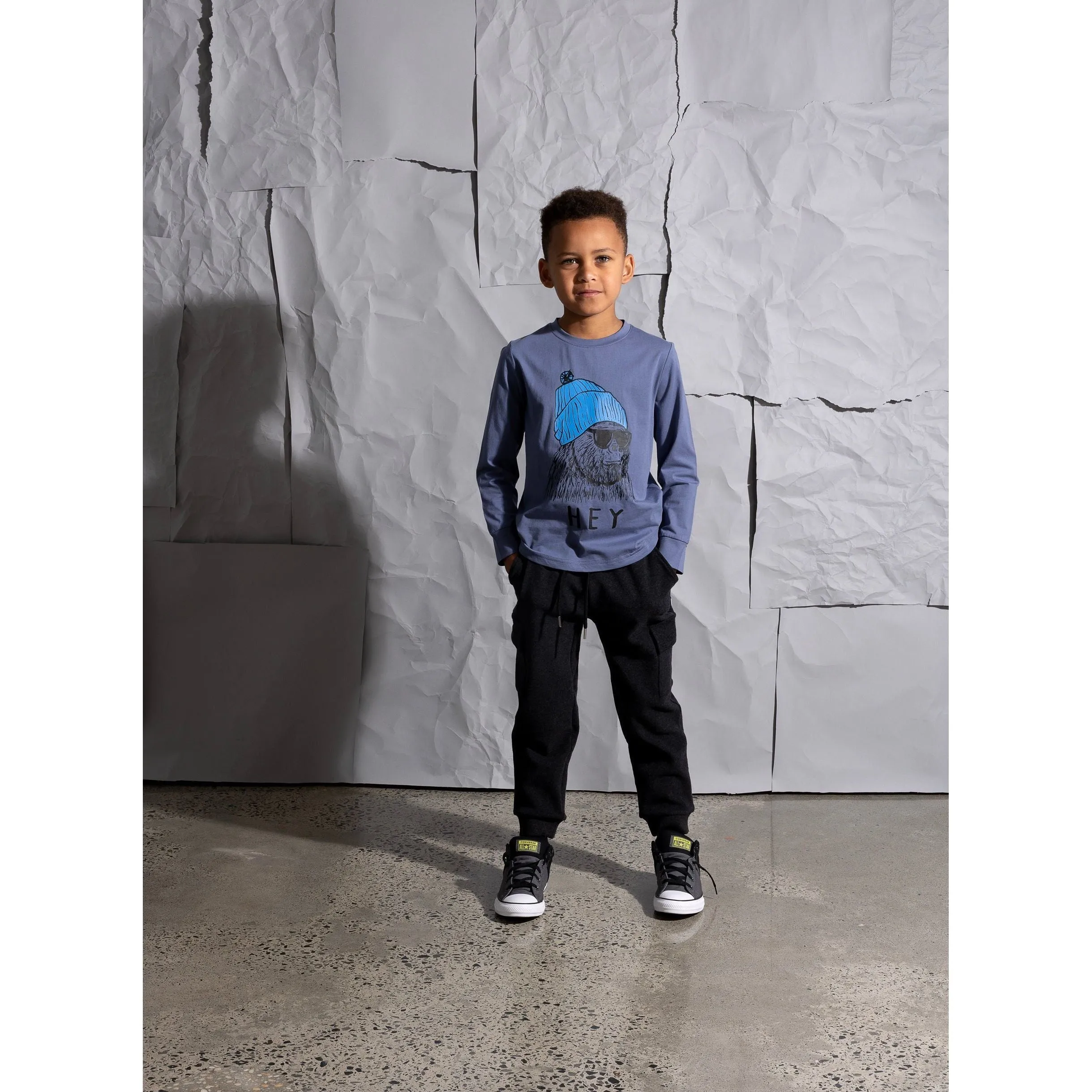 Deluxe Cargo Trackies - Black Marle