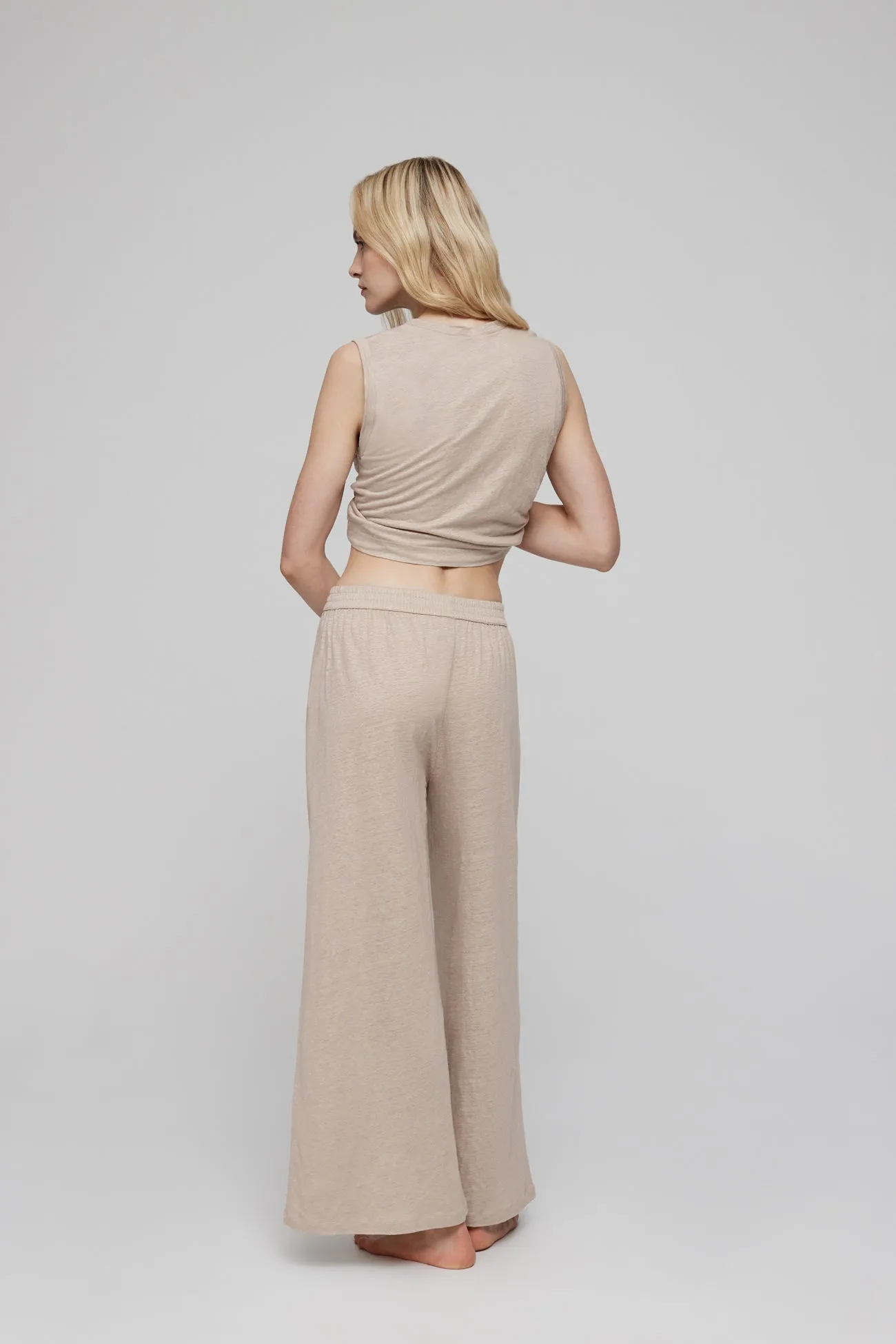 DEVIN LINEN WIDE LEG PANTS
