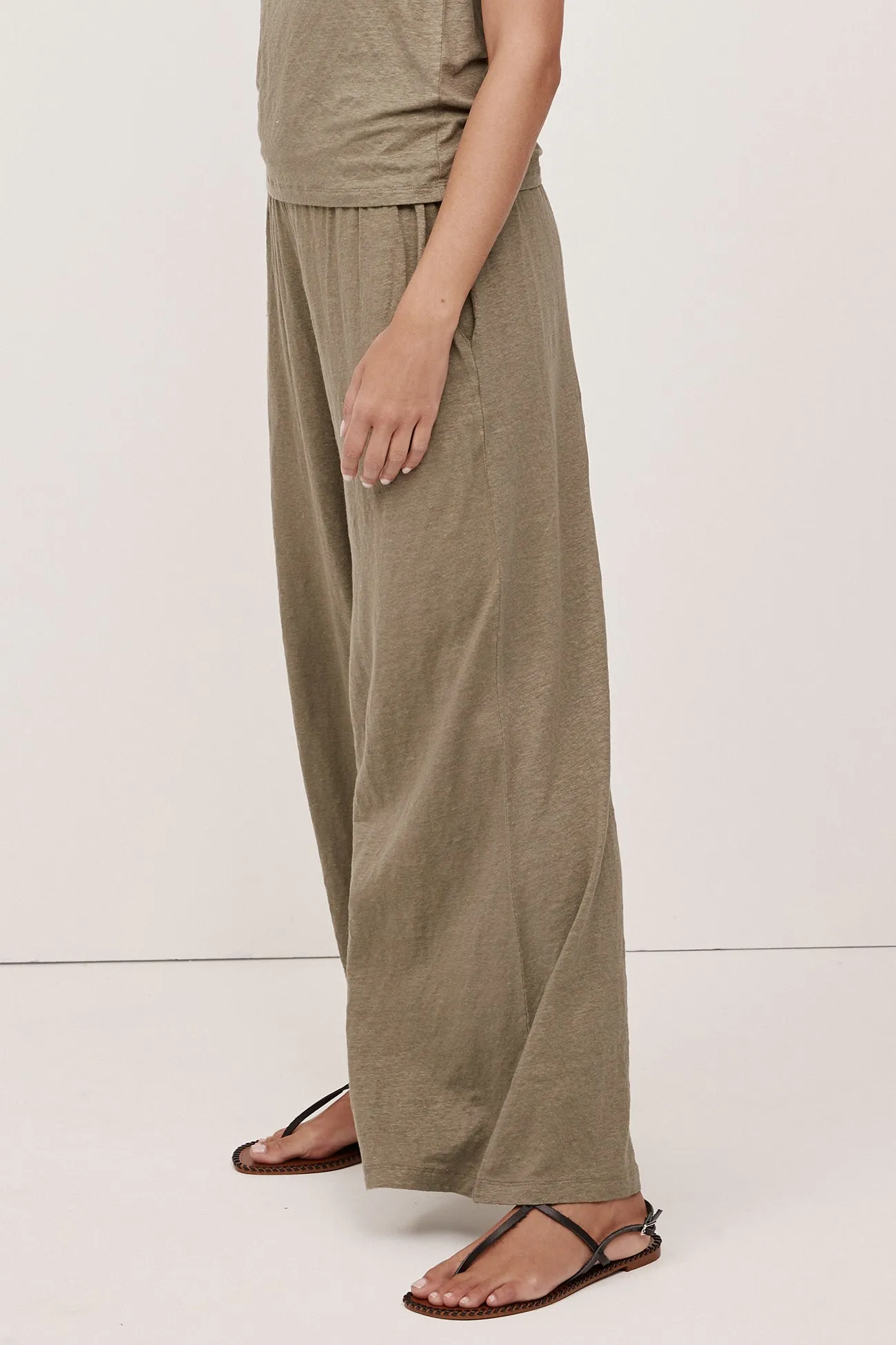 DEVIN LINEN WIDE LEG PANTS