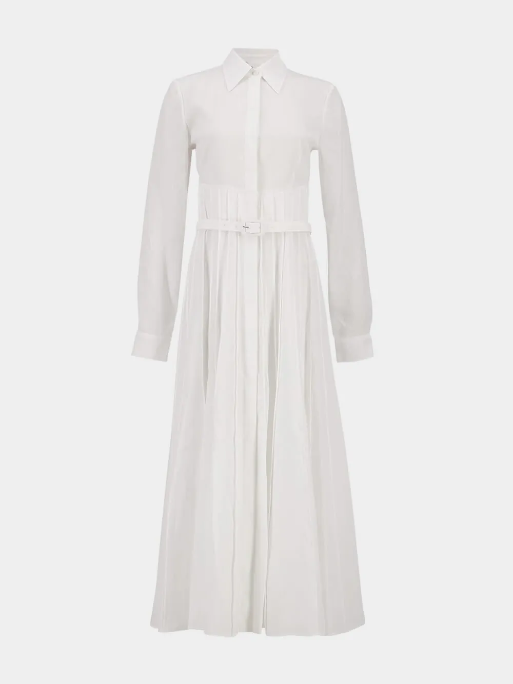 Dewi Pleated Linen Dress