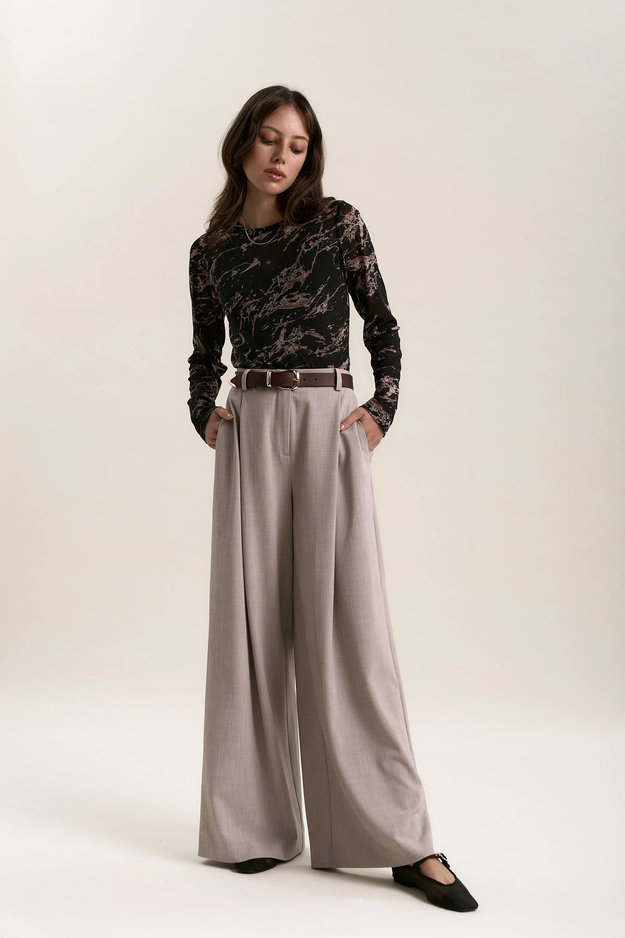 Elise Long Sleeve Mesh Top