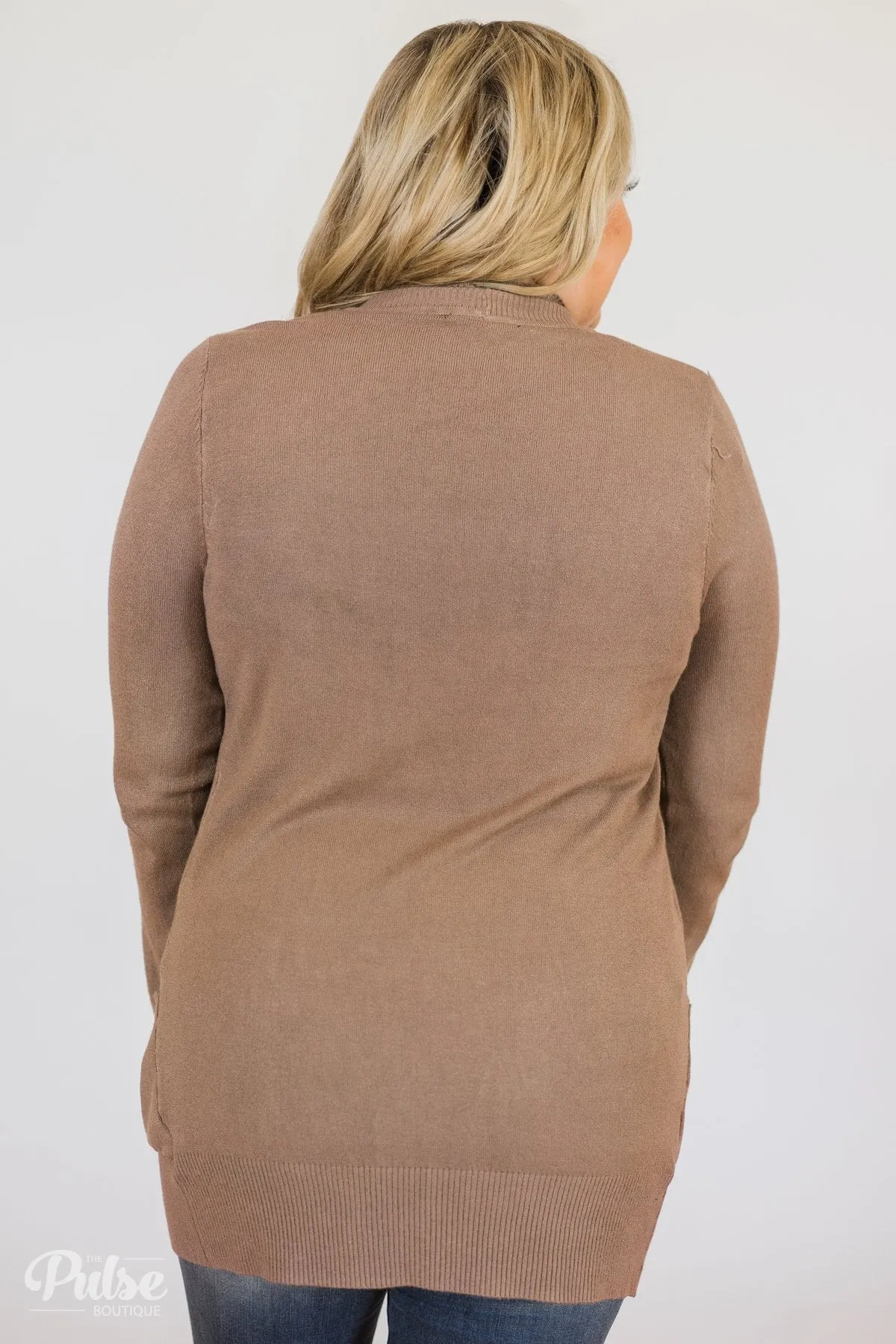 Essential Cardigan- Coffee