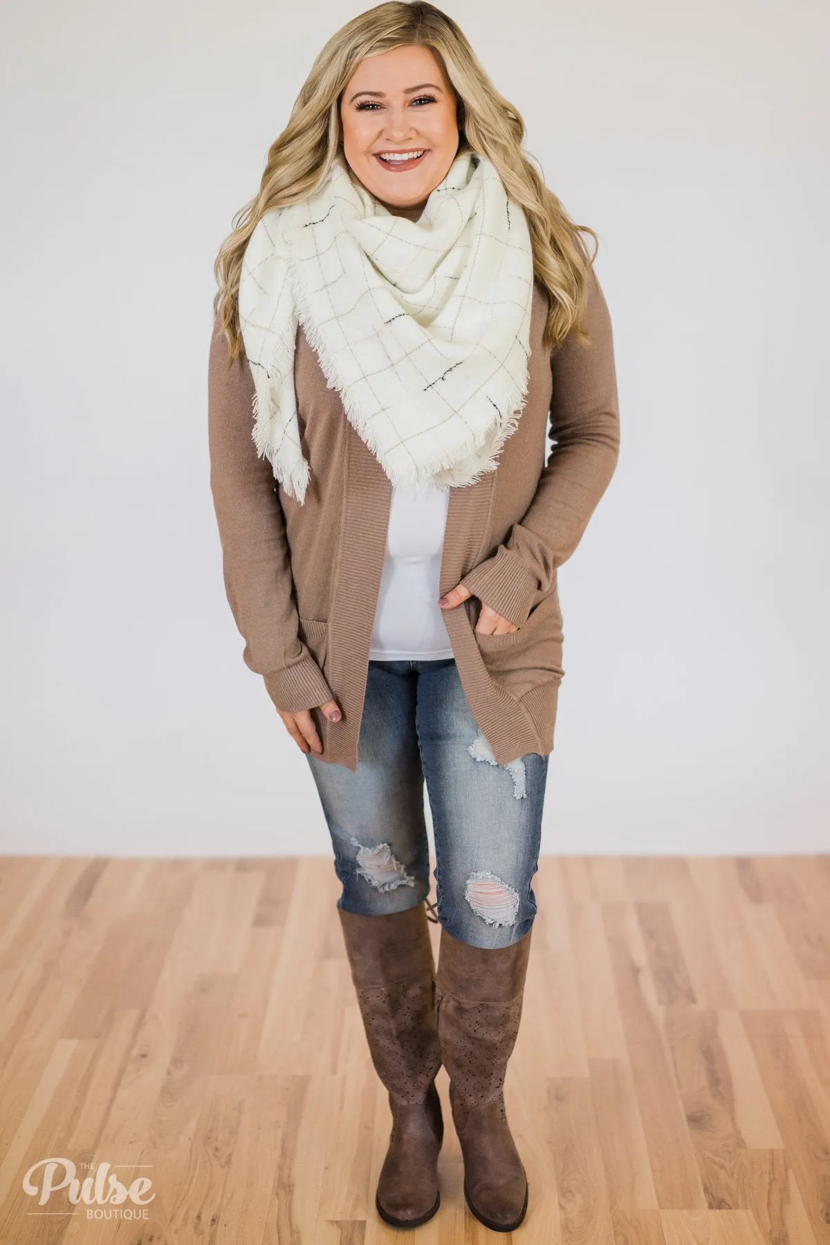 Essential Cardigan- Coffee