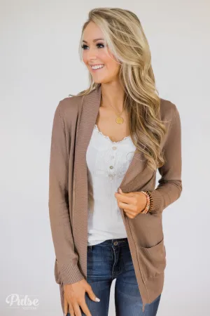 Essential Cardigan- Coffee
