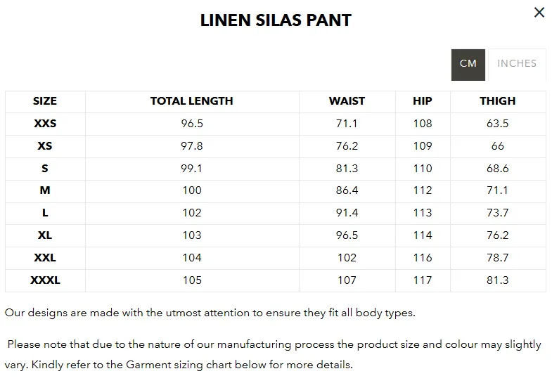 European Linen Pant