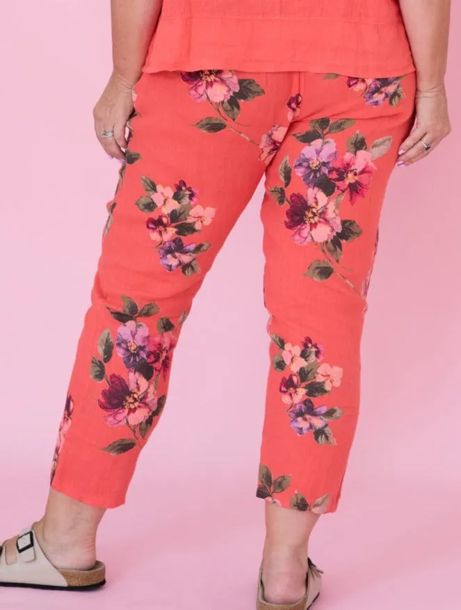Floral Linen Pants (FLORPCO-P1018)
