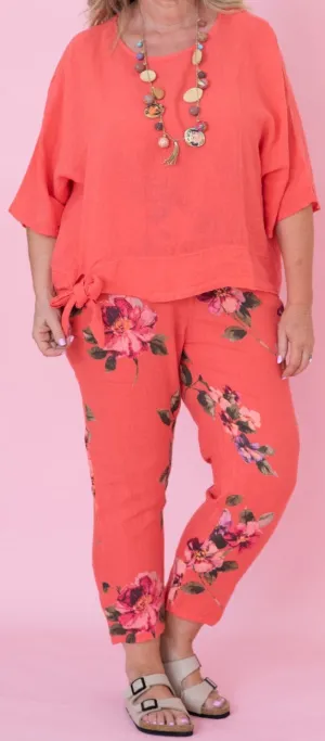 Floral Linen Pants (FLORPCO-P1018)