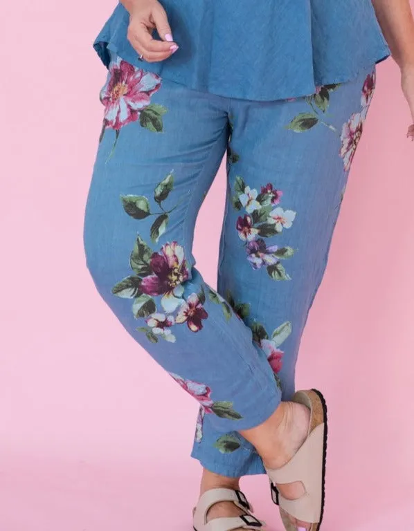 Floral Linen Pants (FLORPCO-P1018)
