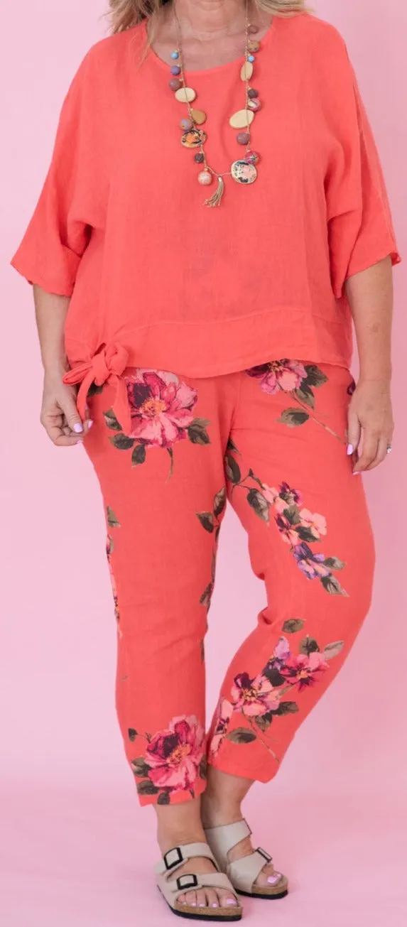 Floral Linen Pants (FLORPCO-P1018)