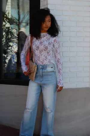 Floral Mesh Top