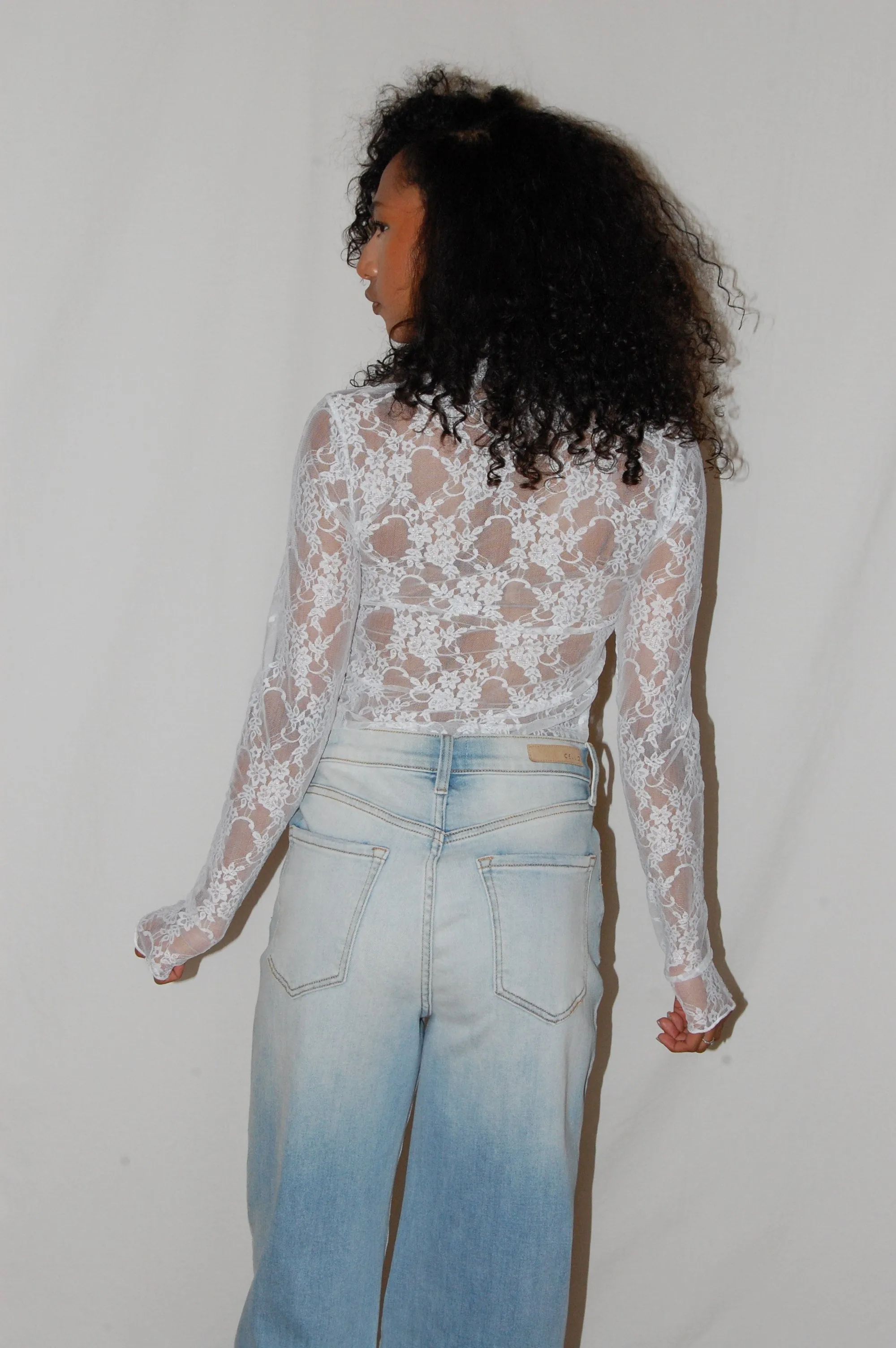 Floral Mesh Top
