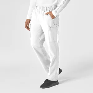 Force Essentials C56113 Men's Straight Leg Cargo Scrub Pants White