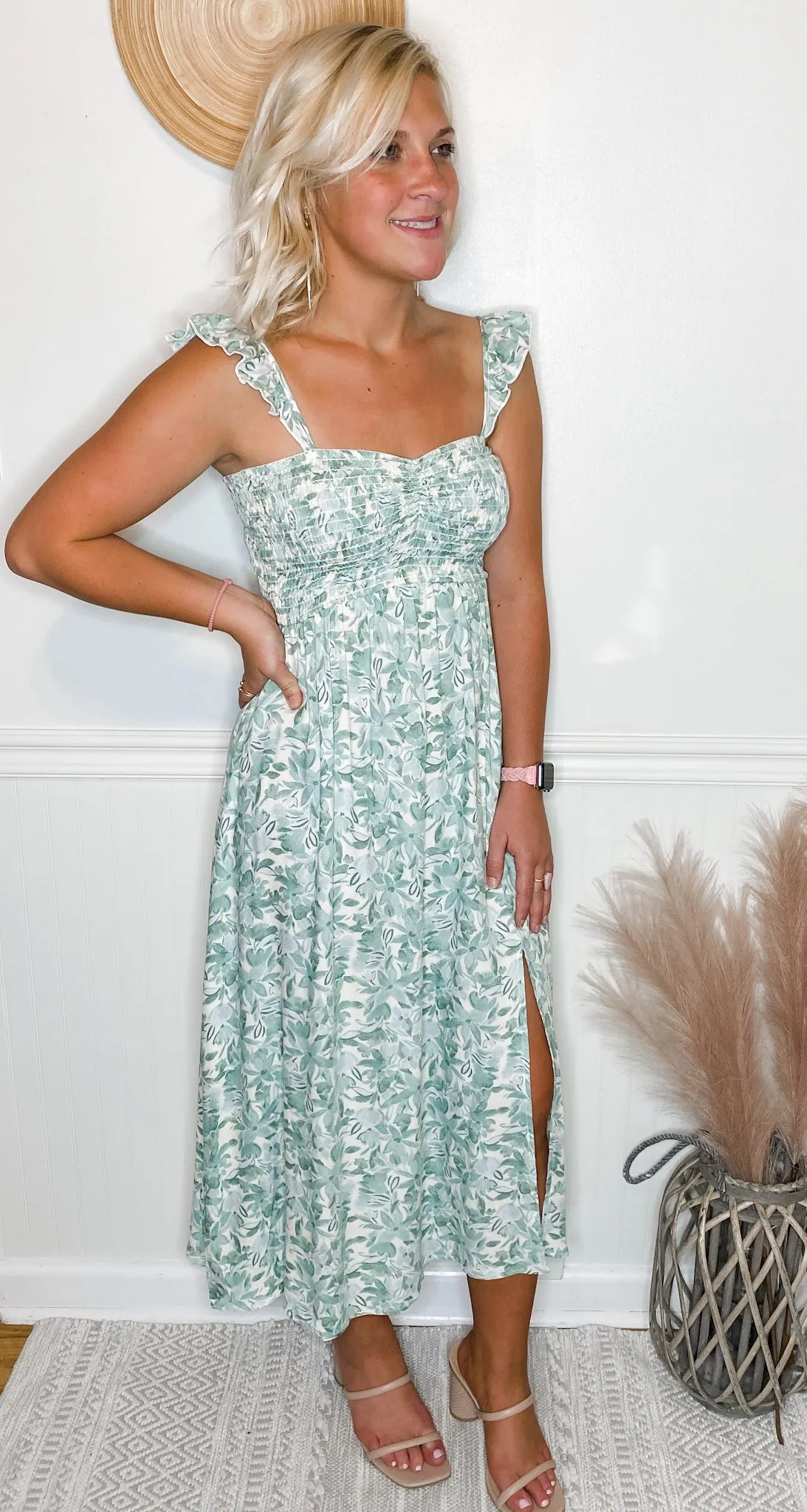 Fun In The Sun Smocked Midi Dress