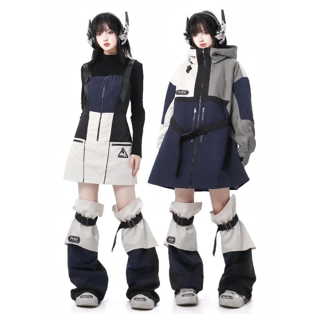 Futuristic Gray Girls Tops and Bottoms