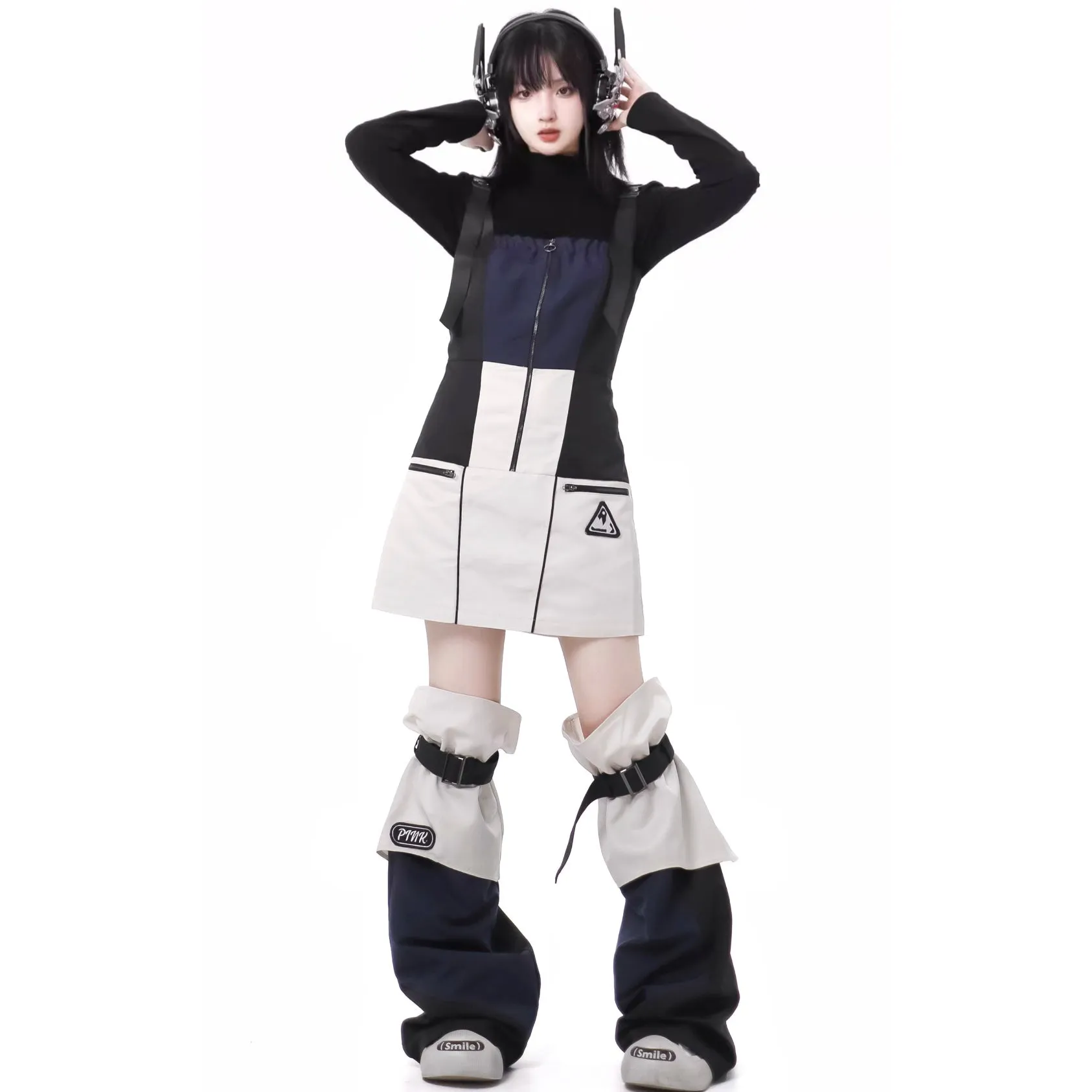 Futuristic Gray Girls Tops and Bottoms
