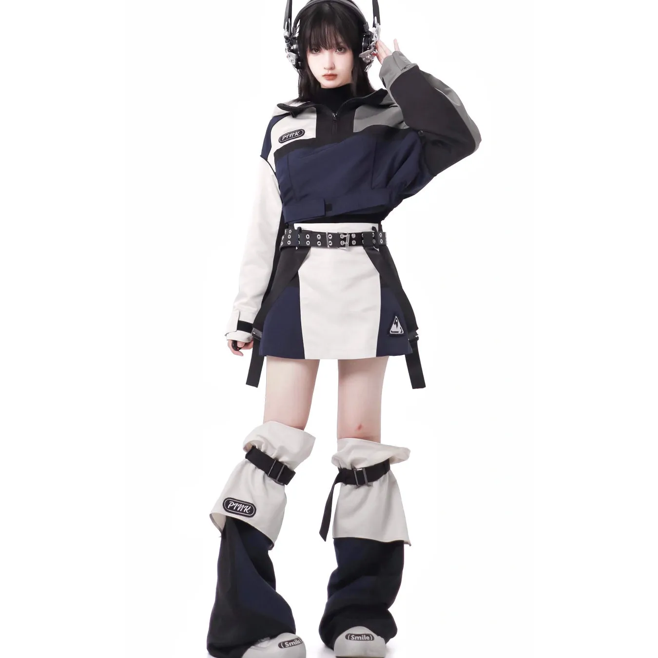 Futuristic Gray Girls Tops and Bottoms