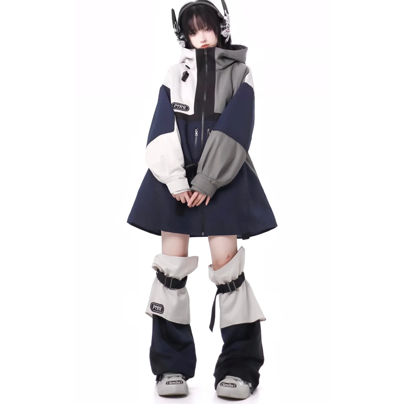 Futuristic Gray Girls Tops and Bottoms