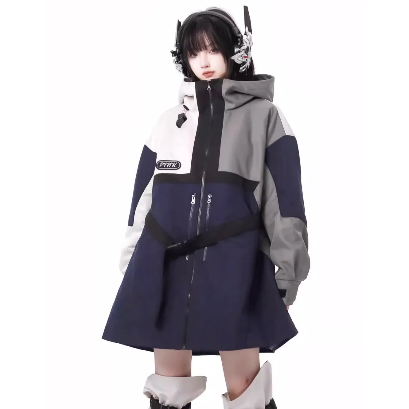 Futuristic Gray Girls Tops and Bottoms