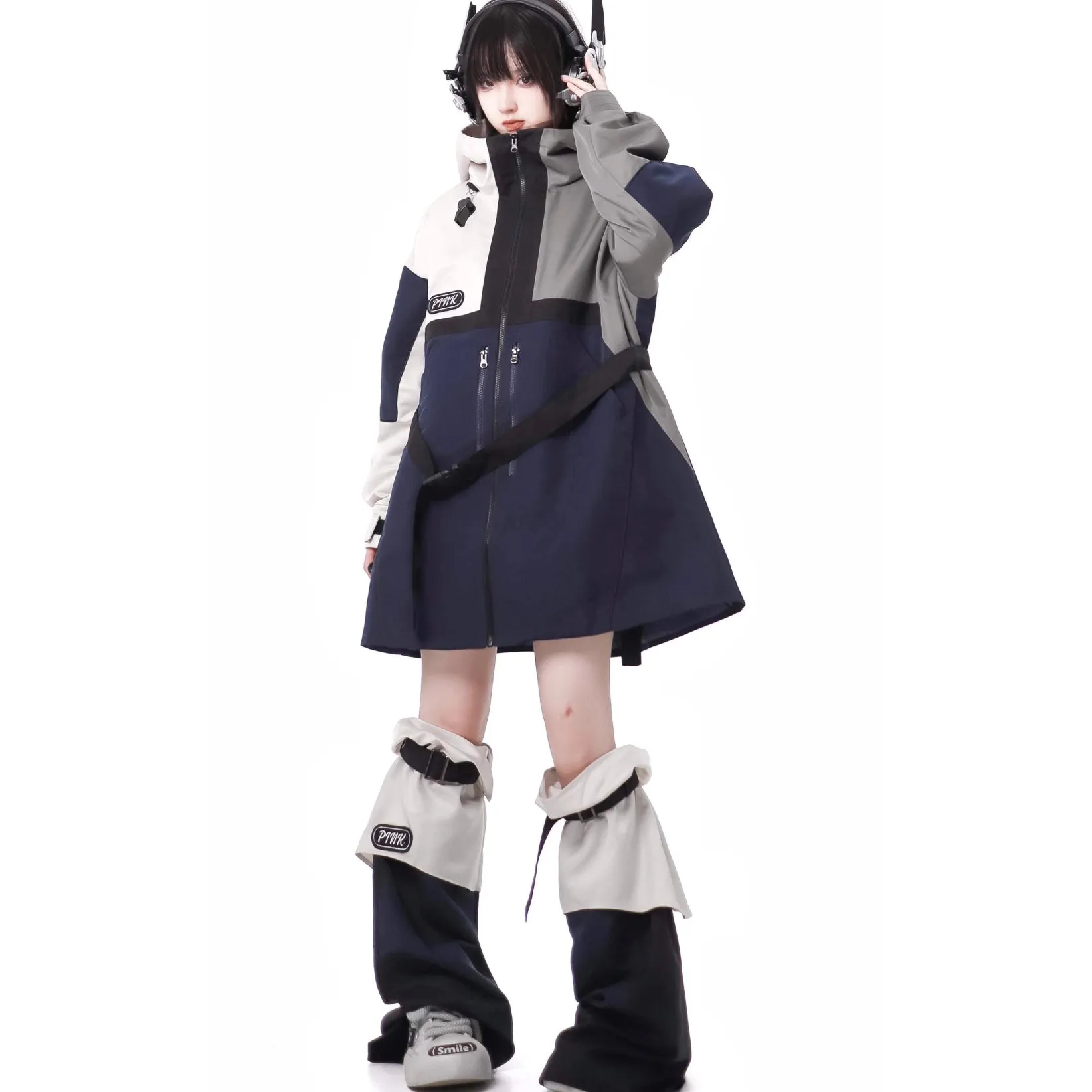 Futuristic Gray Girls Tops and Bottoms