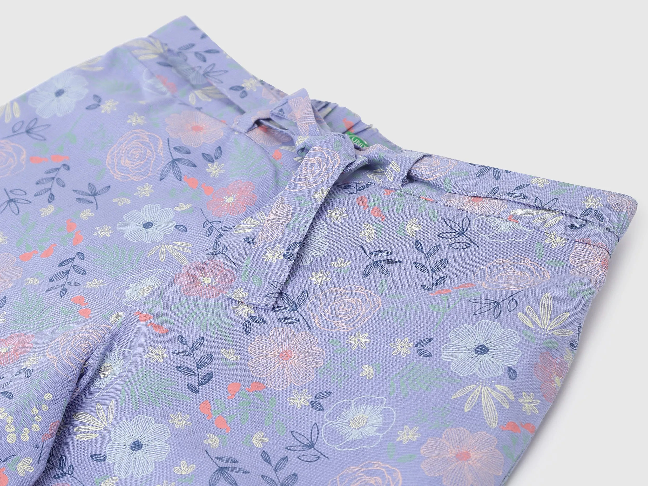 Girls Printed Regular Fit Trousers