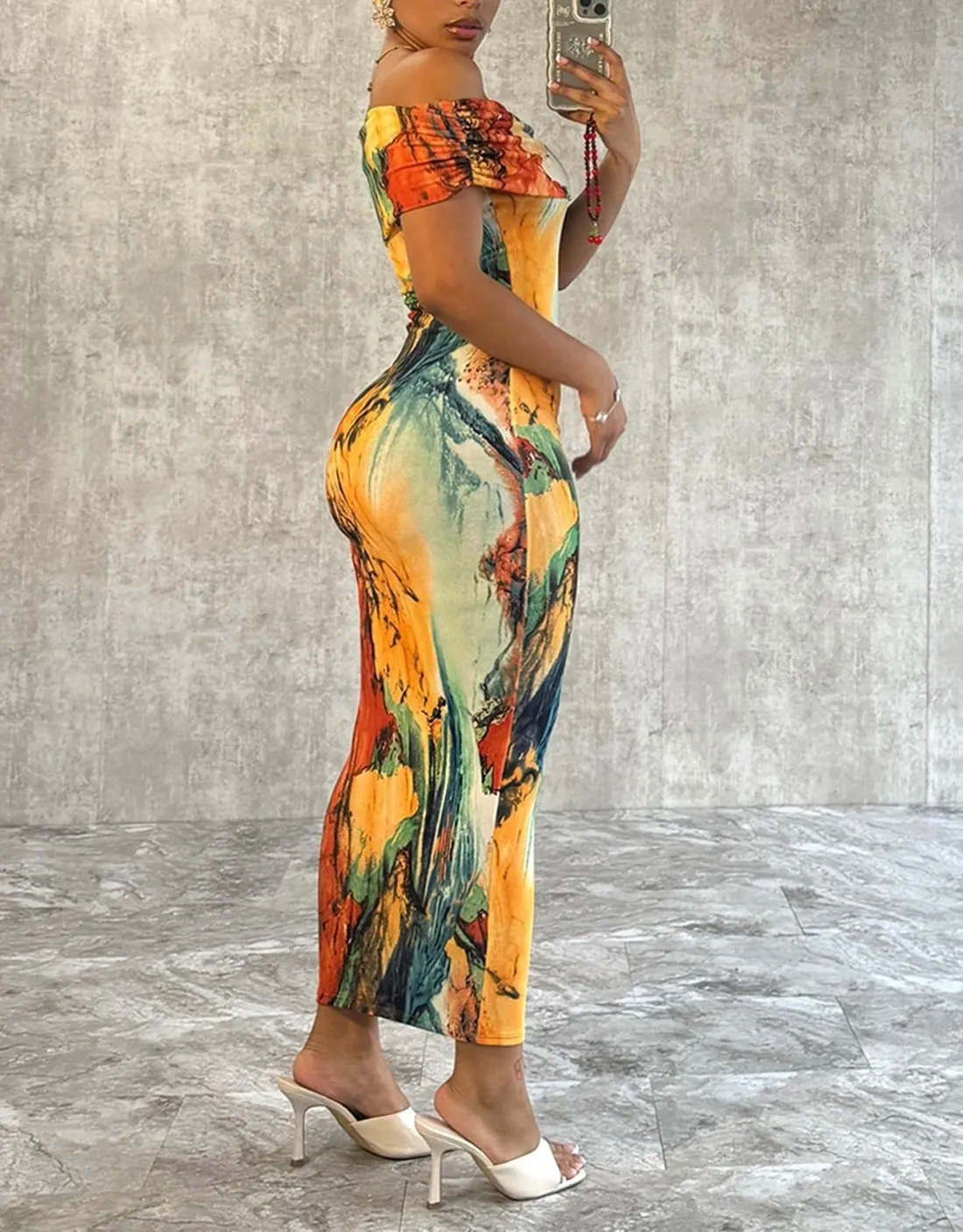 Giulia – Tropical Off-Shoulder Women’s Summer Top