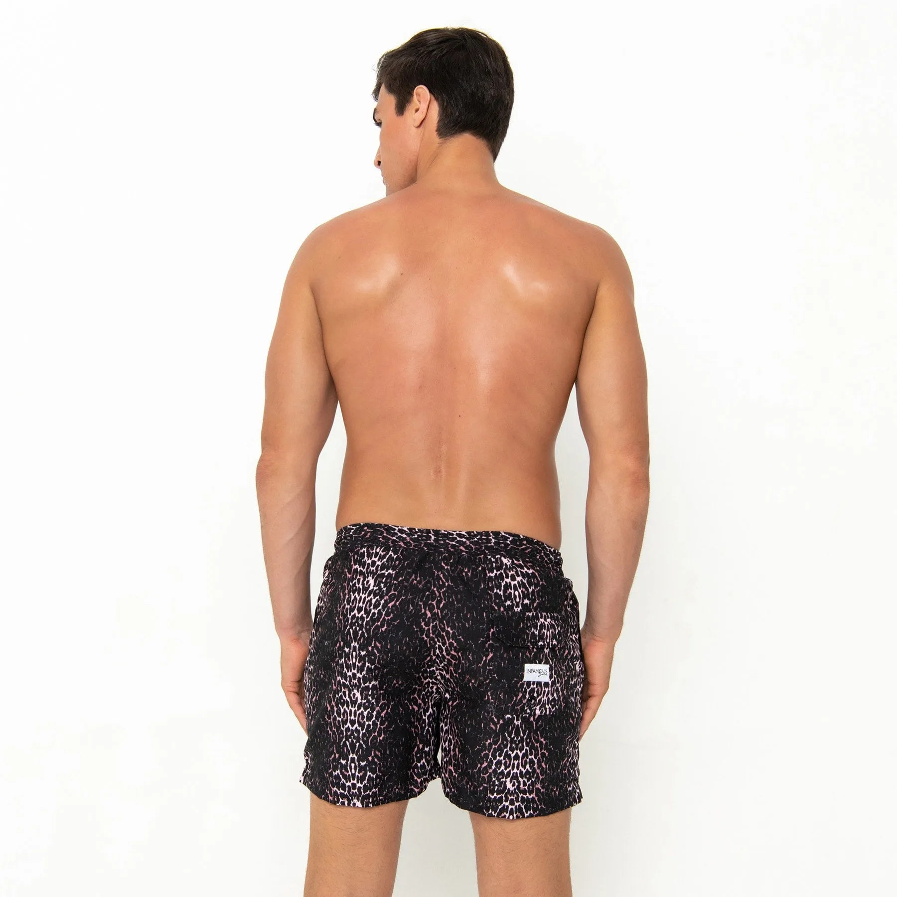 Hank Board Shorts Final Sale - Kitty Leopard