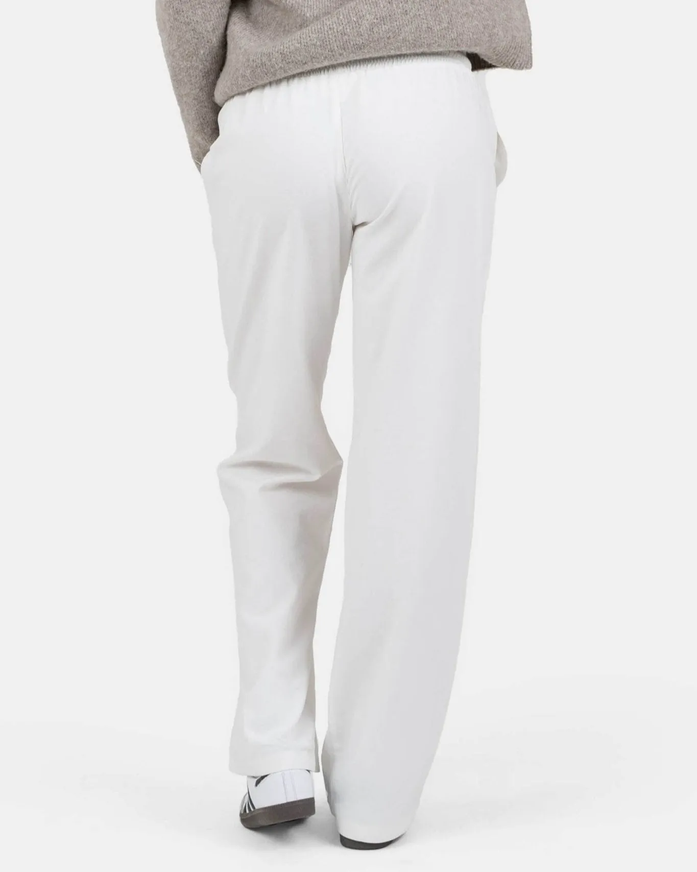 Heavyweight Linen Pants Low Waist White