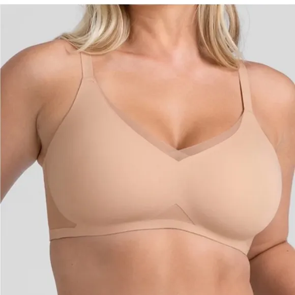 HoneyLove Crossover Bra Wire-free with adjustable straps Sand (Beige) Size 32B/C