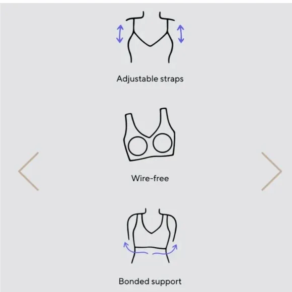 HoneyLove Crossover Bra Wire-free with adjustable straps Sand (Beige) Size 32B/C