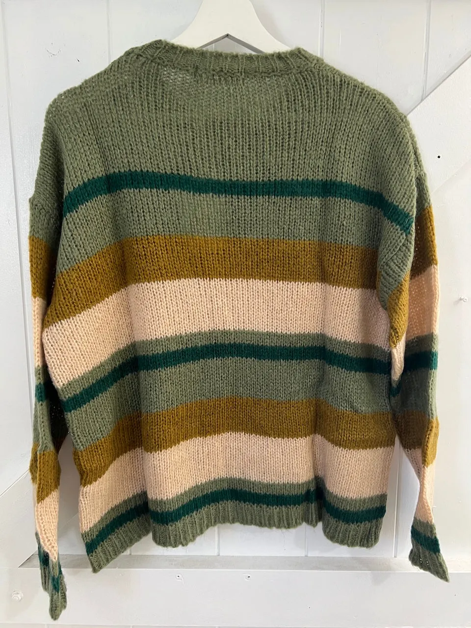 Indi & Cold Green Striped Knit