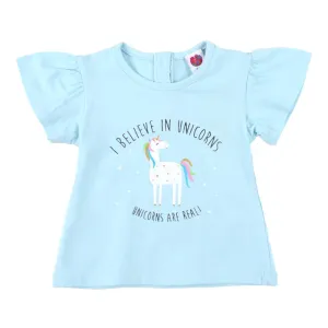 Infant Girls T-Shirt Character - Fair Aqua | Bachaa Party Baby Clothes Girls Tops & T-Shirts