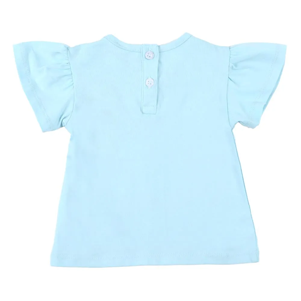 Infant Girls T-Shirt Character - Fair Aqua | Bachaa Party Baby Clothes Girls Tops & T-Shirts