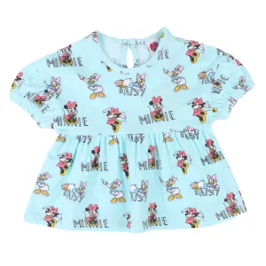 Infants Girls T-Shirt Mini Daisy - Fair Aqua | Bachaa Party Baby Clothes Girls Tops & T-Shirts